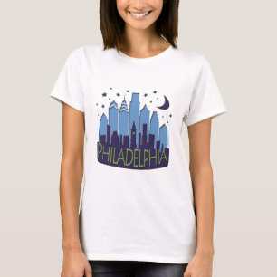 T-shirt Cool de méga d'horizon de Philly
