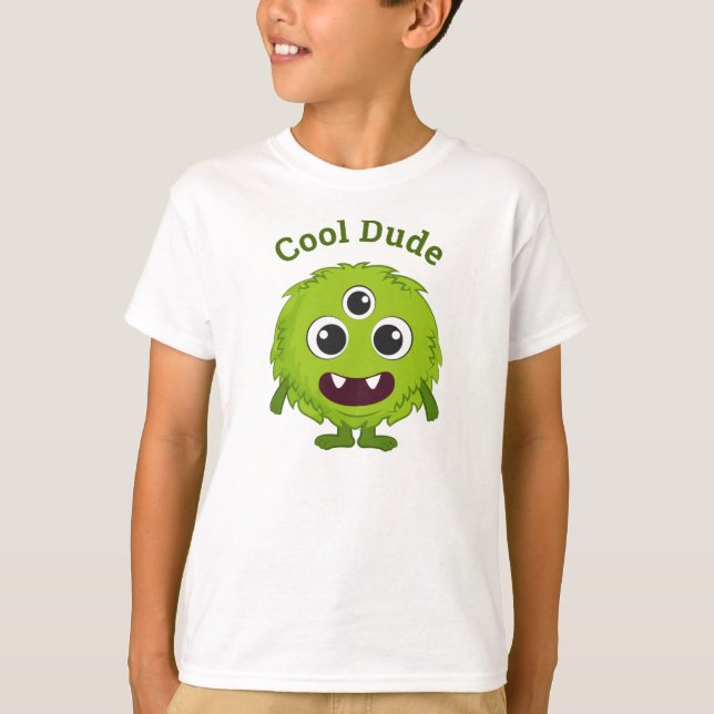 T-shirt Cool de Monstre Vert (Devant)