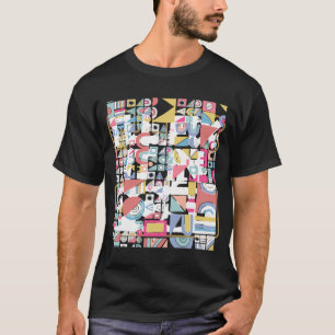 T-shirt Cool de Motif Art-Travail Abstrait de forme géomét