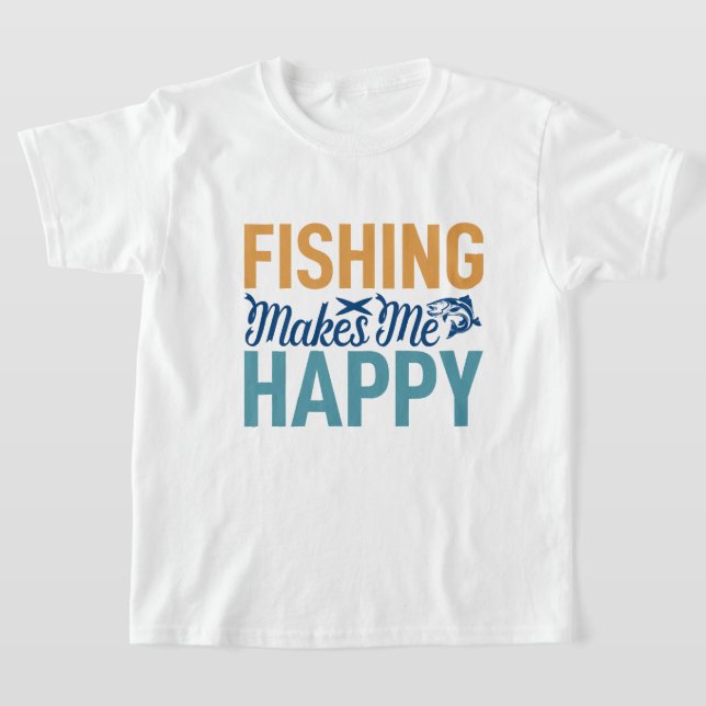 T-shirt Cool de pêche mot art garçons (Poser)