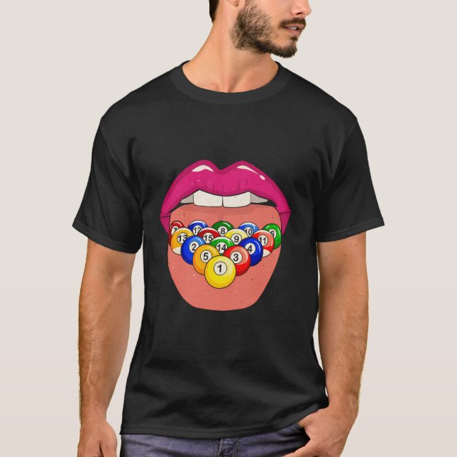 T-shirt Cool de piscine - Cue 8 Billard Billard (Devant)