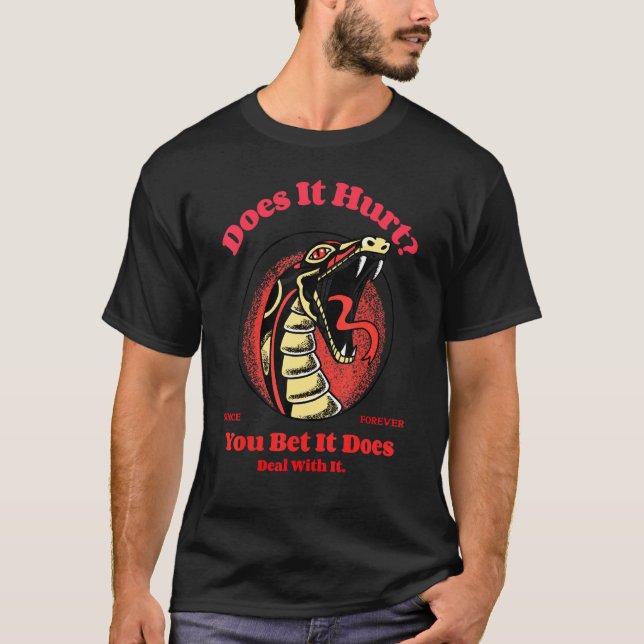 T-shirt Cool de serpent à basse taille Gothique Conception (Devant)