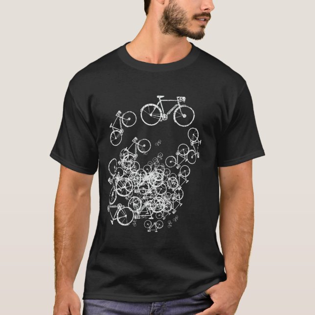 T-shirt cool de vélo blanc (Devant)