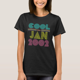 T-shirt Cool depuis Janvier 2002 21e fête d'anniversaire H