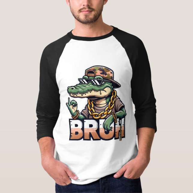 T-shirt cool Design - Aligator style rue (Devant)