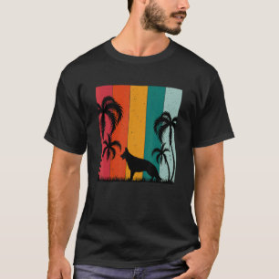 T-shirt Cool d'été rétro Allemand Berger Chien Vacat d'été