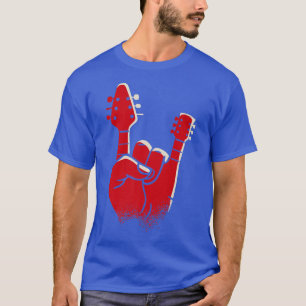 T-shirt Cool Devil HornsDevil HandHeavy Rock n Roll Guitar