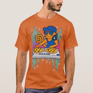 T-shirt Cool DJ Cat Pizza Cadeau Pour Hommes Femmes Garço