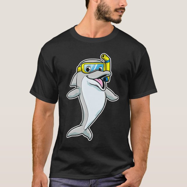 T-shirt Cool Dolphin Snorkel Whale Cute Dolphins Lover Men (Devant)