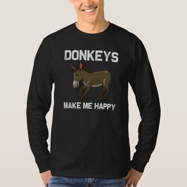 T-shirt Cool Donkey For Men Women Mule Donkey  Safari Anim (Devant)