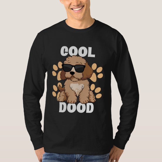 T-shirt Cool Dood Labradoodle Sunglasses Paw Print for Doo (Devant)