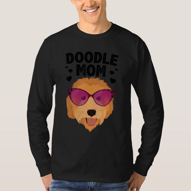 T-shirt Cool Doodle Mom For Women Girls Mama Golden Doodle (Devant)