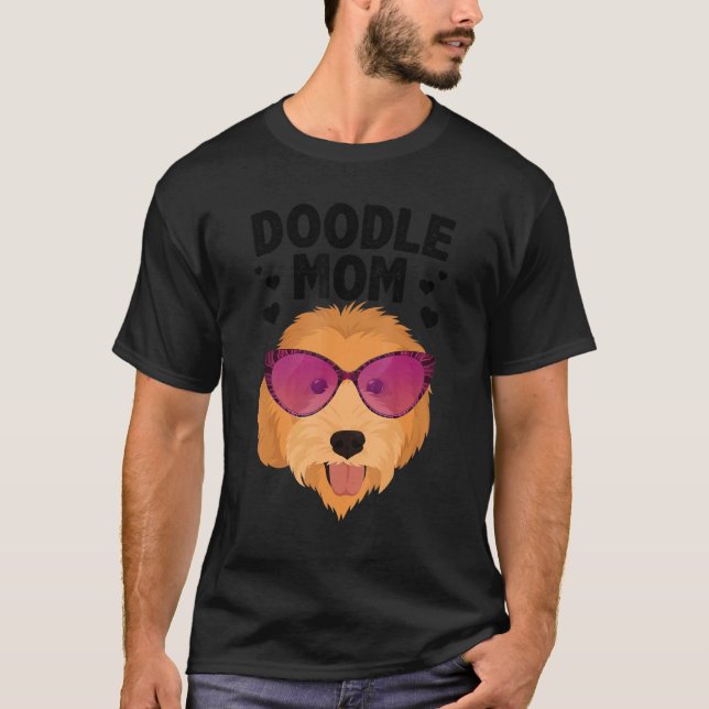 T-shirt Cool Doodle Mom For Women Girls Mama Golden Doodle (Devant)
