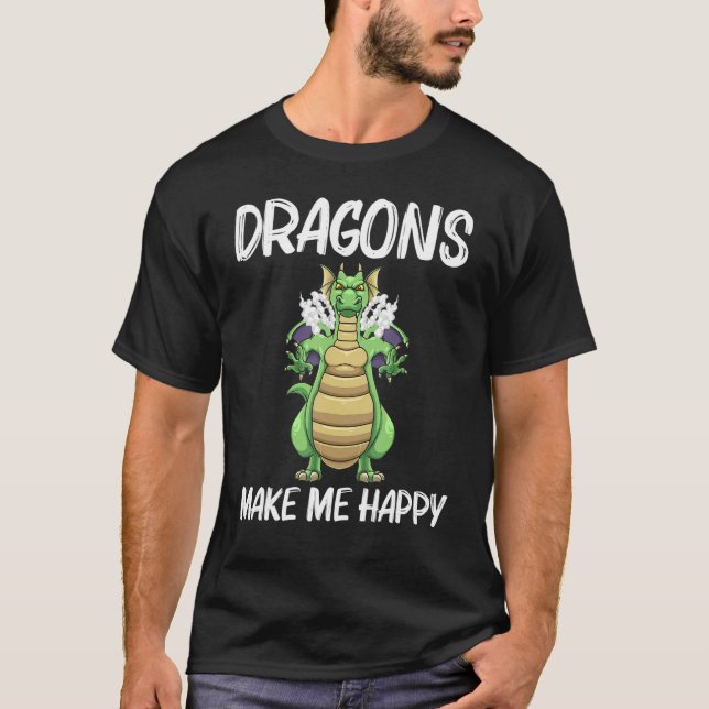 T-shirt Cool Dragon For Men Women Mythical Creature Dragon (Devant)
