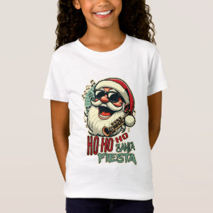 T-Shirt Cool drôle Père Noël avec lunettes de soleil - Ho-
