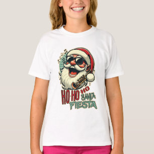 T-shirt Cool drôle Père Noël avec lunettes de soleil - Ho-