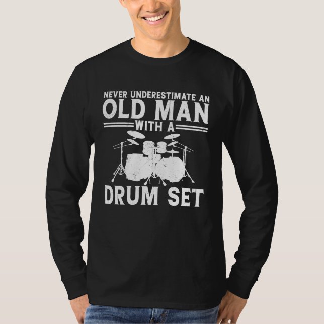 T-shirt Cool Drummer Men Dad Drum Set Player Drum Kit Musi (Devant)