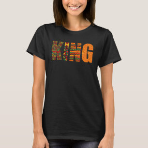 T-shirt Cool du roi d'Afrique Kente Lover en tissu