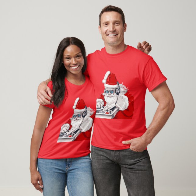 T-shirt Cool Dude Old Skool 80 Christmas DJ (Unisexe)