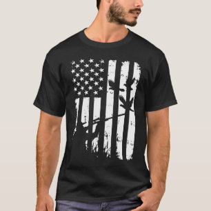T-shirt Cool en détresse États-Unis Vintage Drapeau Chasse