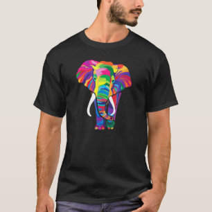 T-shirt Cool Et Animaux Colorés Éléphants