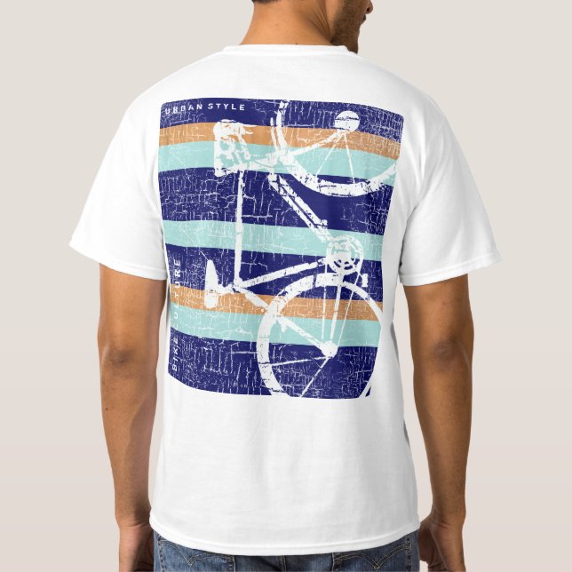T-shirt cool et barré, bicyclette-culture, vélo graphique (Dos)