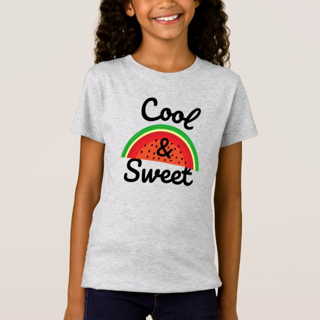 T-shirt cool et pastèque douce (Devant)
