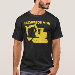 T-shirt Cool Excavateur Pour Maman Femmes Équipement Lourd