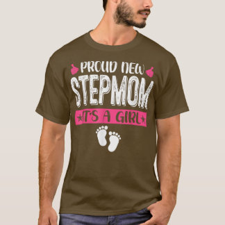 T-shirt Cool Famille Fier Nouveau StepMom C'est une fille 