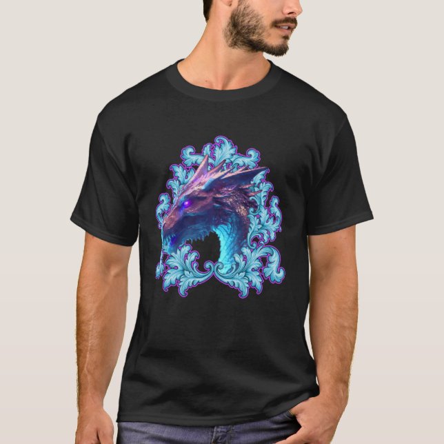 T-shirt Cool Fantasy Dragon Game Gamer Cosplay Nerds 28 (Devant)