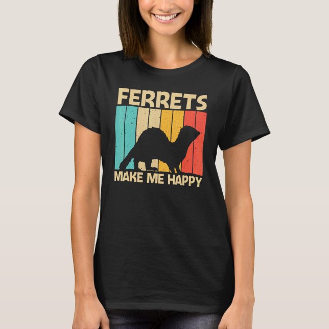 T-shirt Cool Ferret For Men Women Ferret   Pet Animal (Devant)