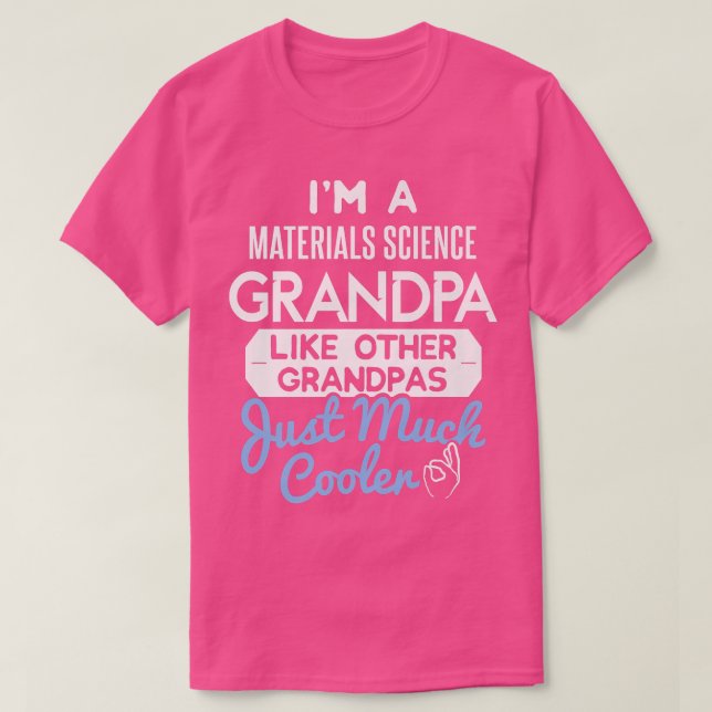 T-shirt Cool Fête des pères Conception Matériaux Science G (Design devant)