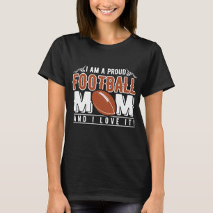 T-shirt Cool Fier football maman mot art