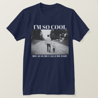 T-shirt Cool Fier Papa, chemise photo personnalisée