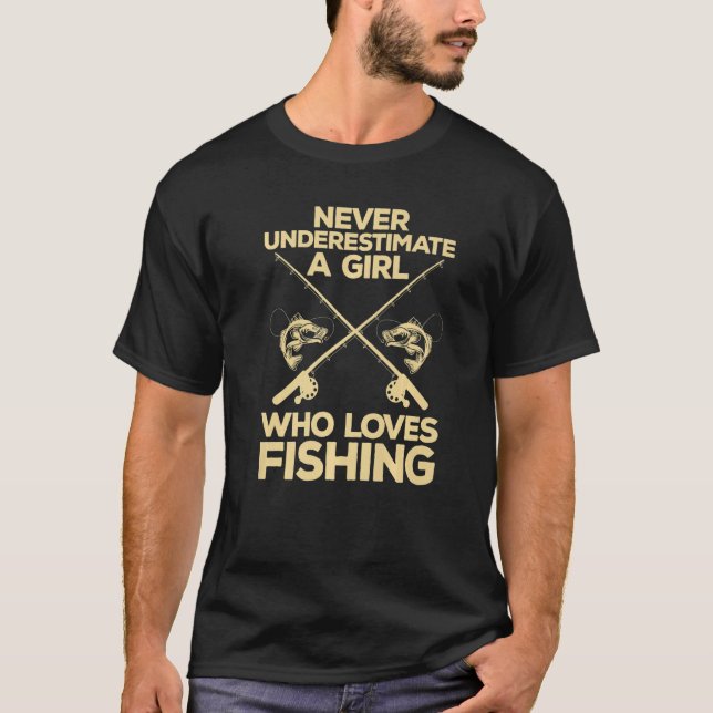 T-shirt Cool Fishing For Women Girls Fisherman Fish Lure S (Devant)