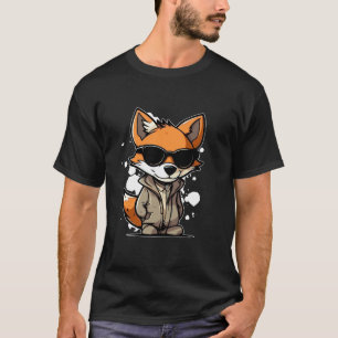 T-shirt Cool Foxes Lunettes de soleil Relaxant Forêt Anima