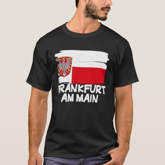 T-shirt Cool Frankfurt am Main Flag (Devant)
