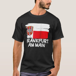 T-shirt Cool Frankfurt am Main Flag Raglan Baseball