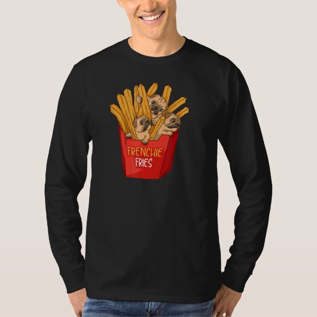 T-shirt Cool Frenchie Fries Français Fries Bulldog proprié (Devant)