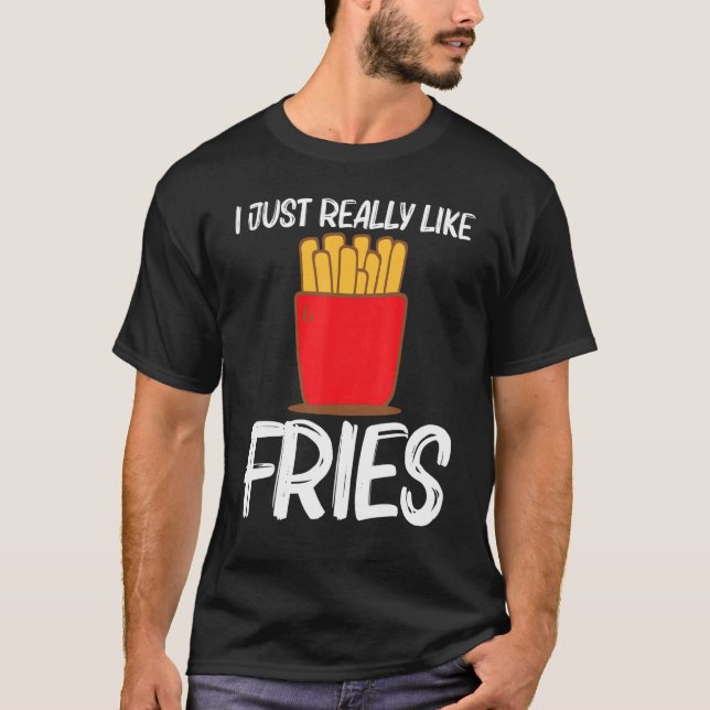 T-shirt Cool Fries Pour Hommes Femmes Restauration Rapide  (Devant)