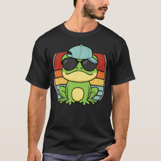 T-shirt Cool Frog Sunglasses Retro Frog Lover