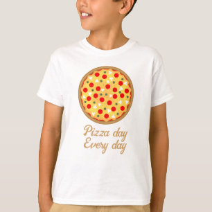 T-shirt Cool fun pizza jour par jour Votre texte personnal