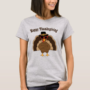 T-shirt Cool fun turkey Bon thanksgiving texte personnalis