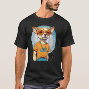 T-shirt Cool Funny Chig - "LOCK DOG" Chihuahua en style