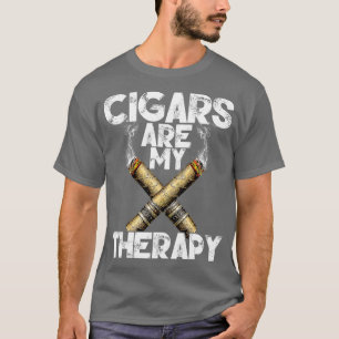 T-shirt Cool Funny Cigars Cigares Sont Ma Thérapie