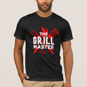 T-shirt Cool Funny Grill Master BBQ Lover Noir