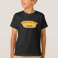 Cool Funny Hot Dog Retour à l'école Nom personnali