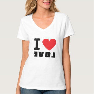 T-shirt Cool Funny I Love LOVE Slogan Graphic tee