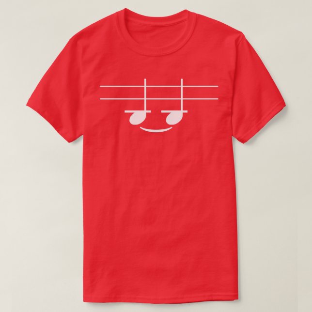 T-shirt Cool Funny Music Smile  (Design devant)