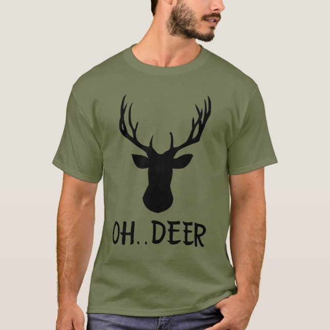 T-shirt Cool Funny Oh Deer Deer Silhouette (Devant)